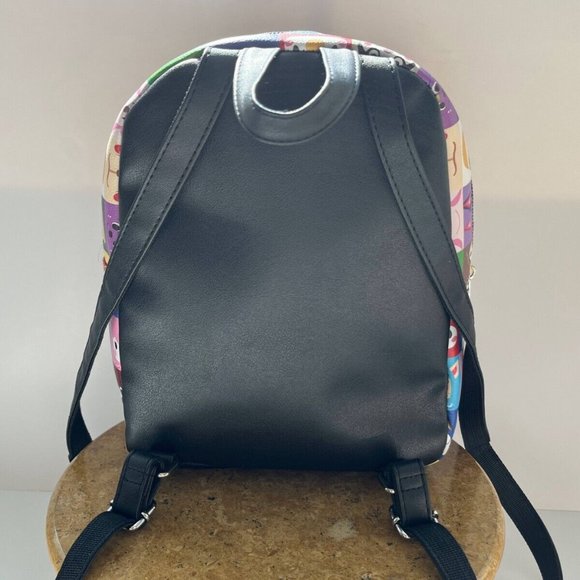 NINTENDO Animal Crossing Multicoloured Cartoon Print Zip Pockets Backpack Bag - Picture 5 of 16